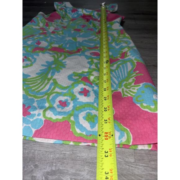 Lilly Pulitzer Lindy PB Pink A Delicacy Beaded Neck Shift Dress Sz 2 - Picture 7 of 8